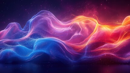 Abstract Wave Pastel Colored Liquid Lines with Vibrant Colors Wallpaper