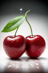 very large ripe cherries on cuttings20