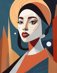 Artistic portrait of arab woman