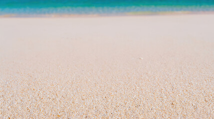 Fototapeta na wymiar clean sand beach with waves