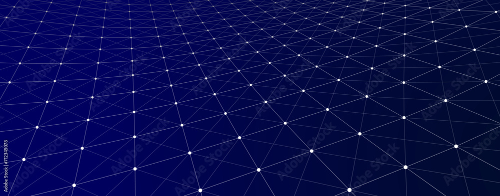Fototapete Vector perspective grid. Abstract gradient wave of lines. Big data. Digital background. Futuristic vector illustration.