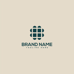 Fototapeta premium Abstract heart and window logo vector logo design illustration.