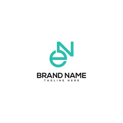Professional Letter EN NE Technology Logo Design vector Element.