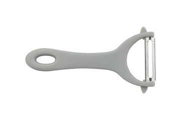 vegetable peeler with plastic handle isolated from background