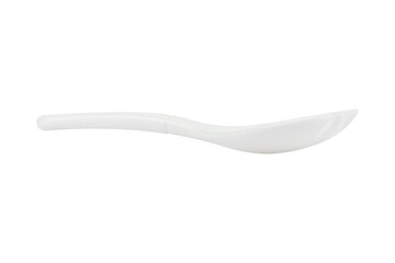 plastic spoon fork isolated from background