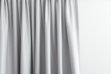 A grey curtain with a light background. Background, texture.