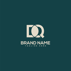 Monogram professional unique letter DQ QD logo design template. Initials Business logo.
