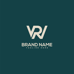 Monogram professional unique letter WR RW logo design template. Initials Business logo.