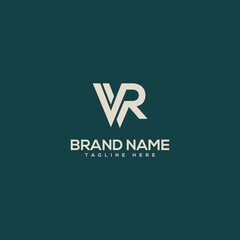 Monogram professional unique letter WR RW logo design template. Initials Business logo. - obrazy, fototapety, plakaty