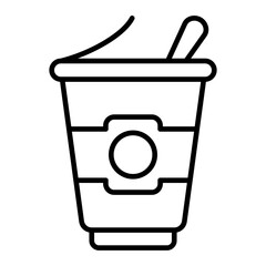   Yogurt line icon