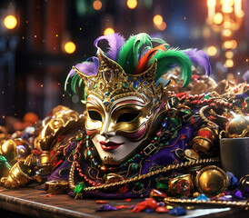 Mardi Gras, Venetian or Carnival Mask for Blogs and Advertisements