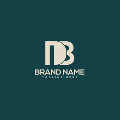 Abstract letter DB BD company Logo Design vector. Initials Business logo.
