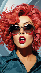Fototapeta premium Crimson Curls and Classic Cool