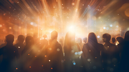 People At Music Concert. Neural network AI generated art