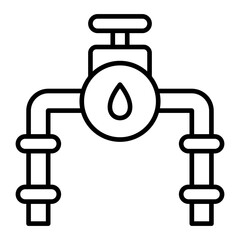   Oil Valve line icon