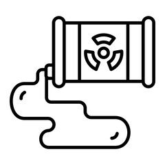   Toxic Spill line icon