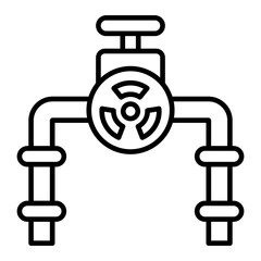   Nuclear Pipe line icon