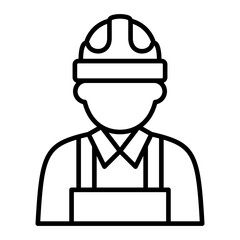   Worker line icon