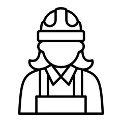   Female Worker line icon
