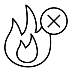   No Fire line icon