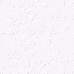 embossed image of orchids