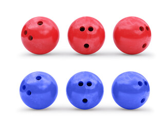 set of bowling balls. 3D model