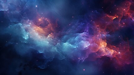 Obraz na płótnie Canvas Abstract Dreamy Background Wallpaper Template of Nebula Sparkling Stars Stardust Galaxy Space Universe Astro Cosmos Milky Way Panorama Night Sky Fantasy Colorful Tone 16:9 