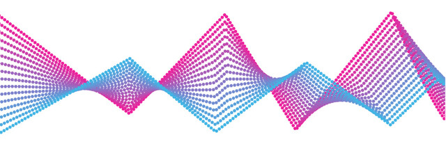 Obraz premium colorful Twisted curve dot lines with mixed effects. Technology abstract dot lines on transparent background 