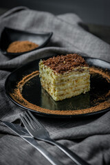 Swiss dessert on a plate