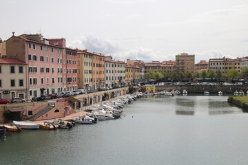 Fototapeta na wymiar Harbour in Livorno, Toscana, Italy