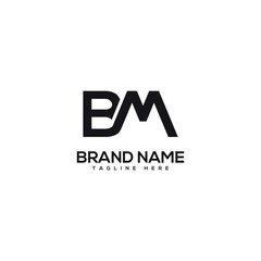 Abstract letter BM MB company Logo Design vector. Initials Business logo.