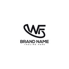Abstract letter WF FW company Logo Design vector. Initials Business logo.