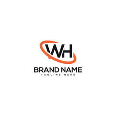 Abstract letter WH HW company Logo Design vector. Initials Business logo.