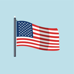 Vector Flat an American Flag