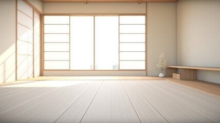 Empty room,Clean japanese minimalist room interior