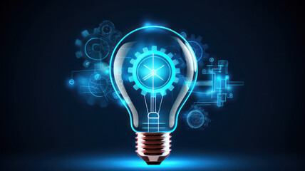 Ligh bulb and Gears Depicting Innovation Amid Success Risks and Challenges