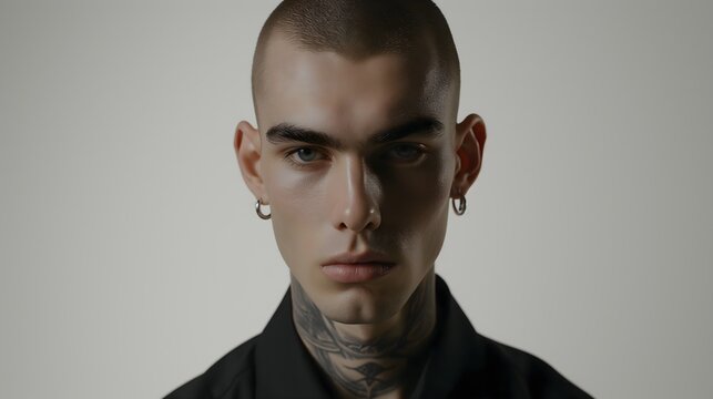 portrait of a man with tattoos 