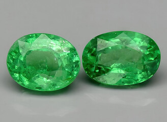 natural green tsavorite garnet gem on the background