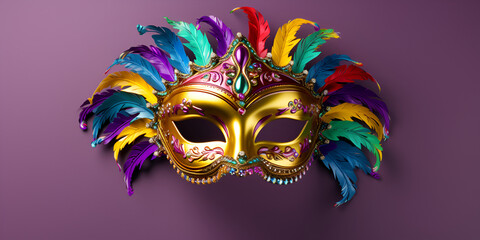 Carnival mask on white background
