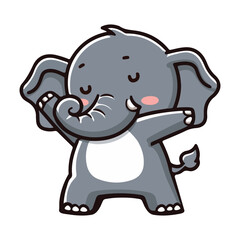 Little cute elephant Cartoon Style - 712369634