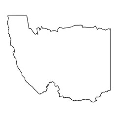 Karas region map, administrative division of Namibia. Vector illustration.