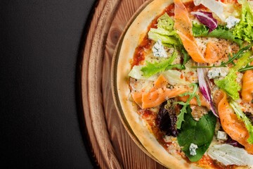 Tasty hot italian pizza dish