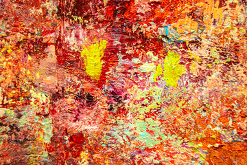Colorful abstract oil painting art background. Texture of canvas and oil.