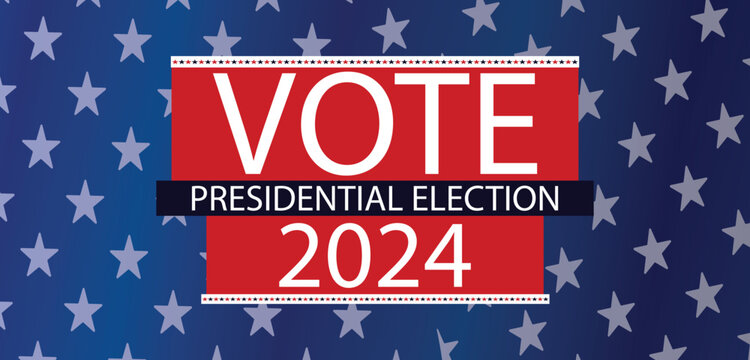 Vote Presidential Election 2024 Usa Text illustration Design