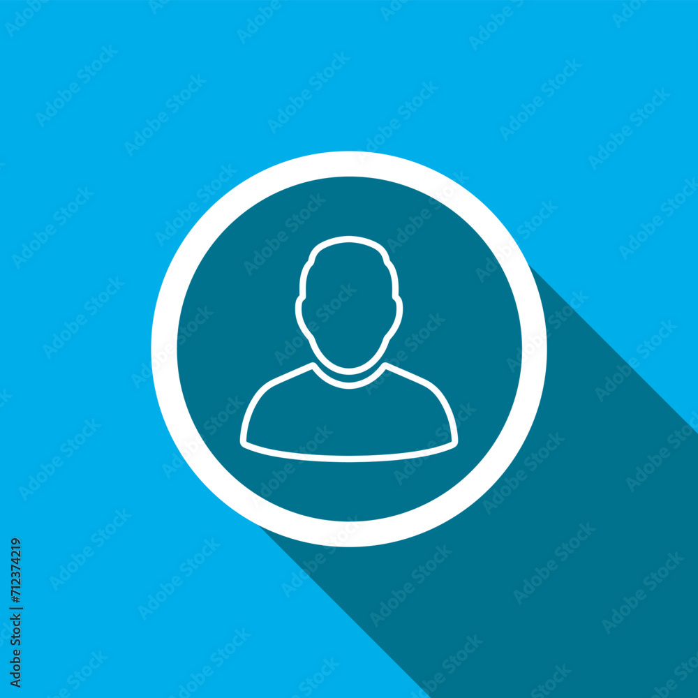 Poster user icon vector. profile icon vector in trendy flat style. profile icon image, profile icon illustr