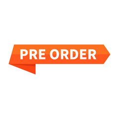 Pre Order Orange Ribbon Rectangle Shape For Sale Advertisement Business Marketing Social Media Information
