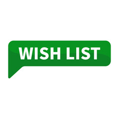 Wish List Green Rectangle Shape For Information Detail Advertisement Business Marketing Social Media
