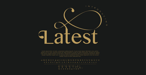 Fototapeta na wymiar Latest, abstract fashion font alphabet minimal modern urban fonts for logo brand etc typography typeface 