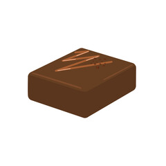 キャラメルのソースがかかったチョコレート