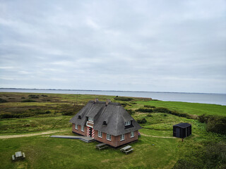 Dänemark Landschaft Reetdach Haus